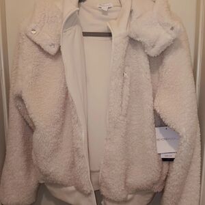 Beyond Yoga Beige Fleece Jacket